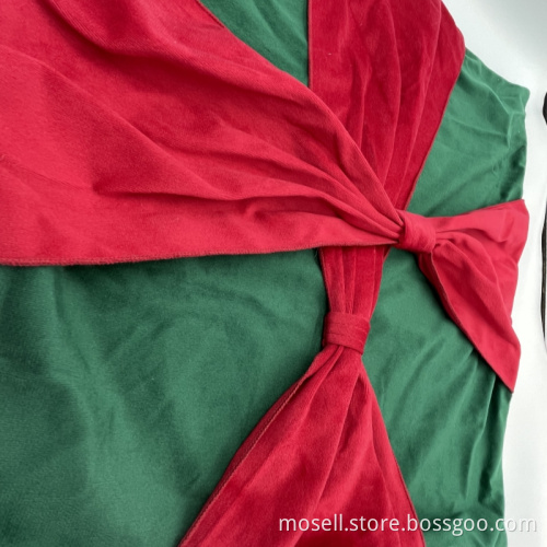 Christmas Decorative Bow Square Pillow Cover